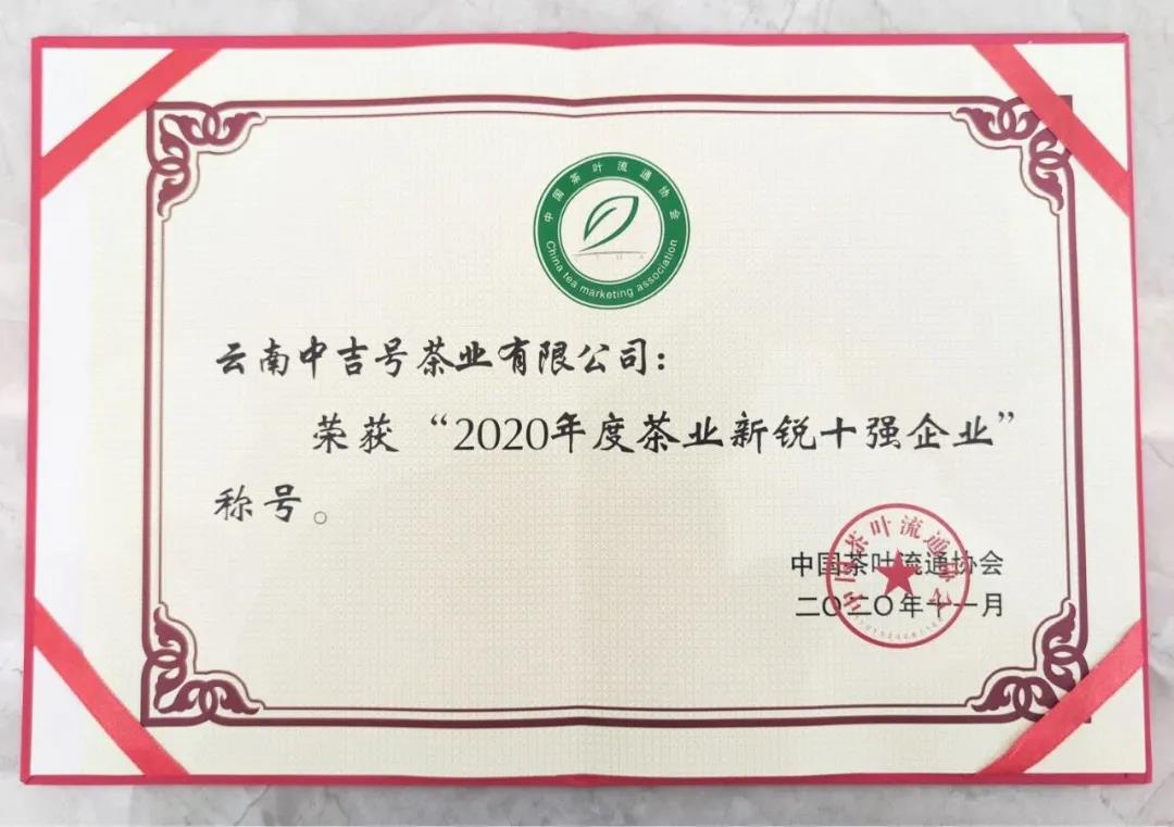 2020年度茶业新锐十强企业